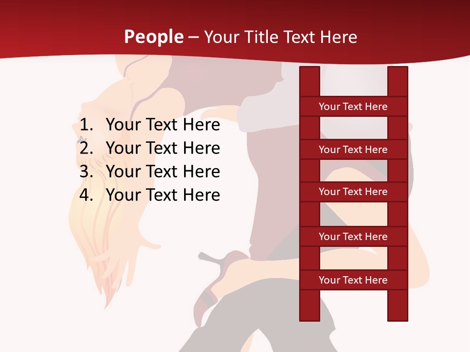 Woman Running Over Dark Background PowerPoint Template