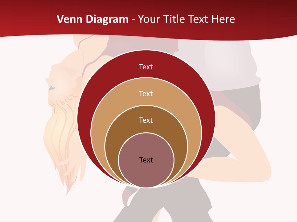 Woman Running Over Dark Background PowerPoint Template