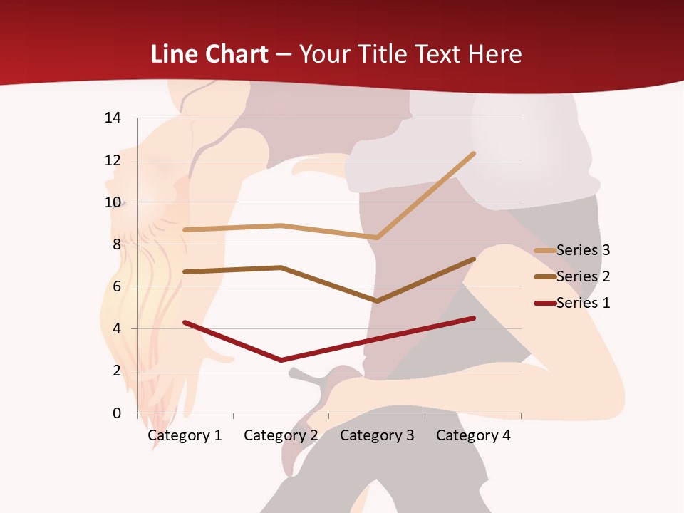 Woman Running Over Dark Background PowerPoint Template