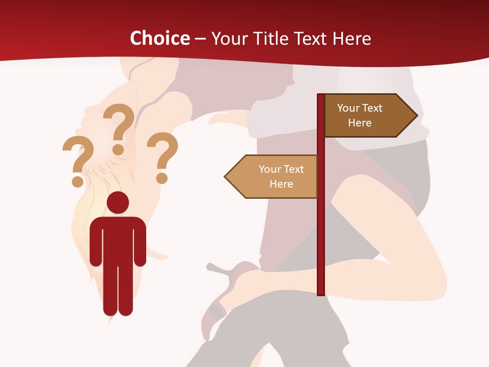 Woman Running Over Dark Background PowerPoint Template