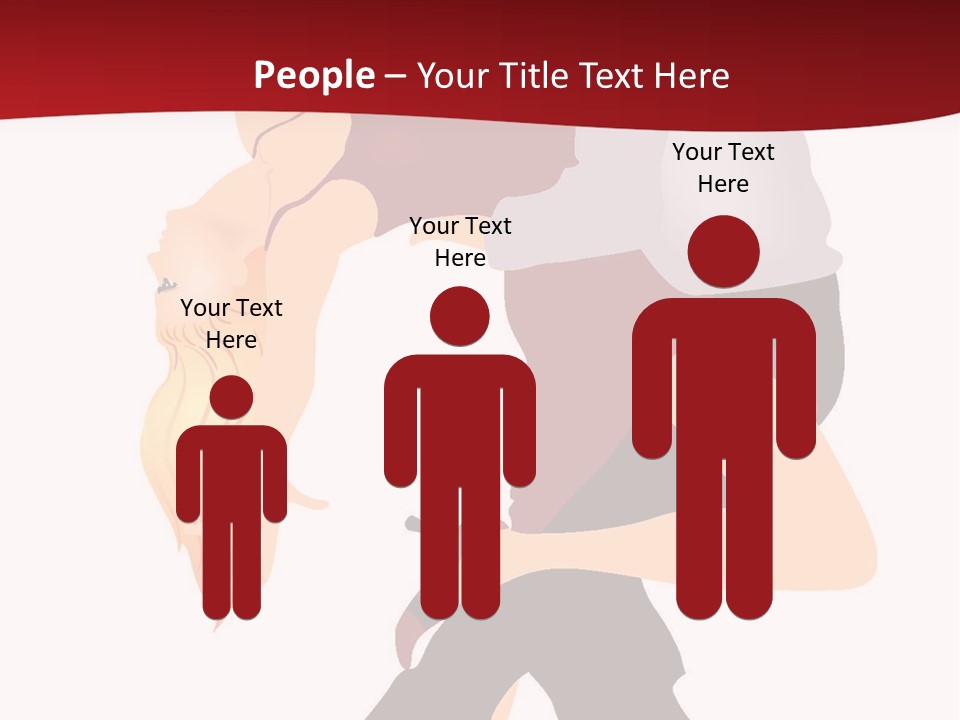 Woman Running Over Dark Background PowerPoint Template