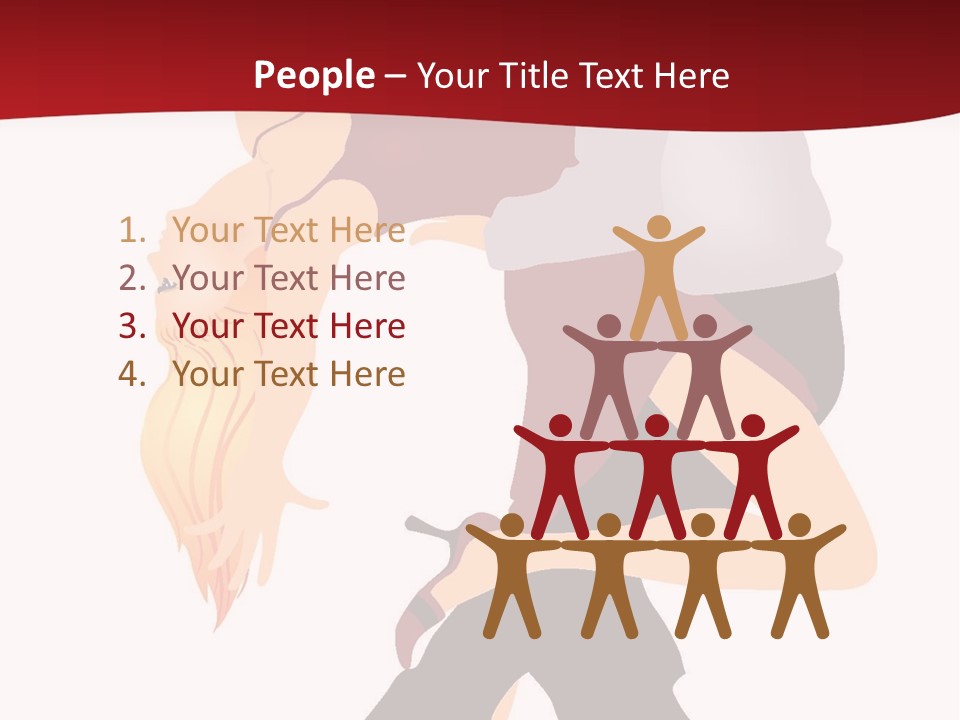 Woman Running Over Dark Background PowerPoint Template