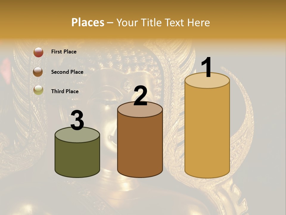 A Buddha Picture In Wat At Thailand PowerPoint Template