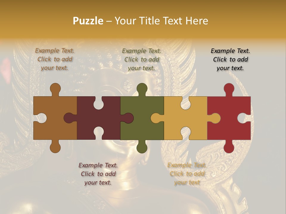 A Buddha Picture In Wat At Thailand PowerPoint Template