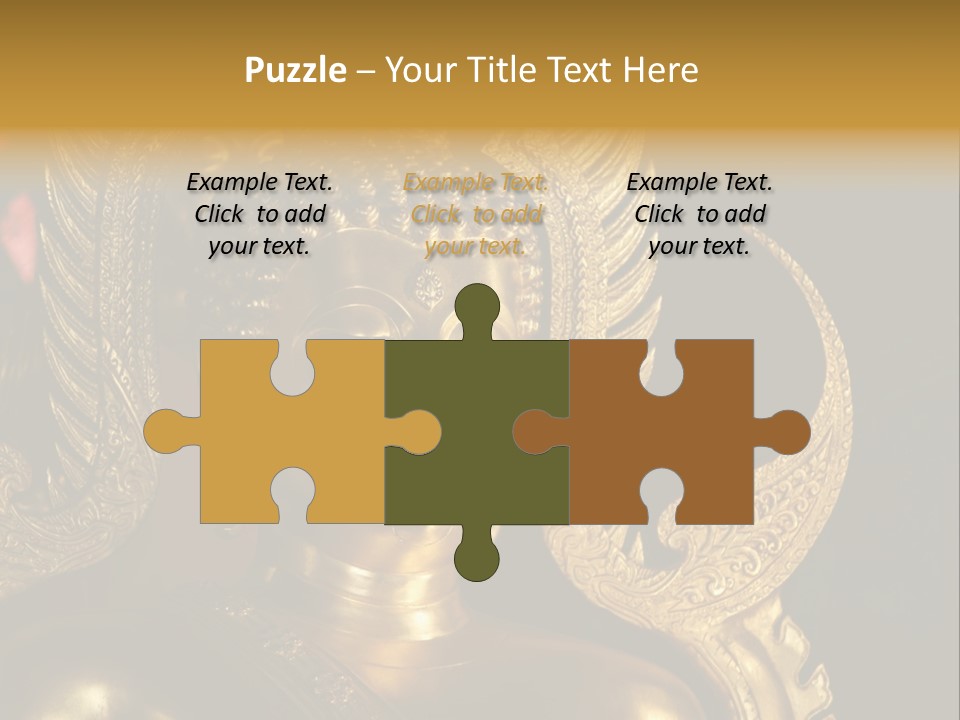 A Buddha Picture In Wat At Thailand PowerPoint Template