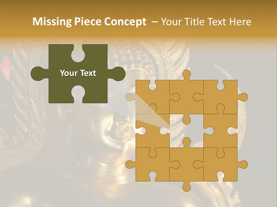 A Buddha Picture In Wat At Thailand PowerPoint Template