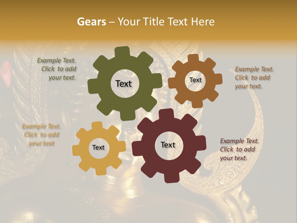 A Buddha Picture In Wat At Thailand PowerPoint Template