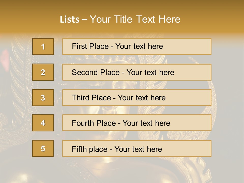 A Buddha Picture In Wat At Thailand PowerPoint Template