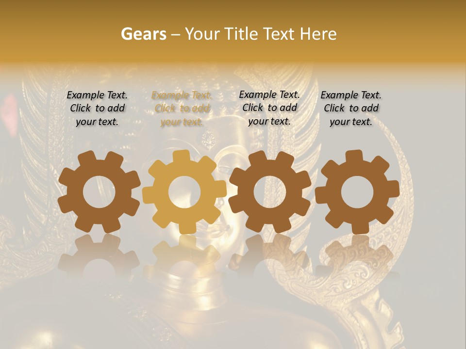 A Buddha Picture In Wat At Thailand PowerPoint Template