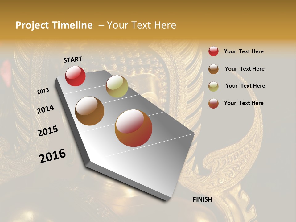 A Buddha Picture In Wat At Thailand PowerPoint Template