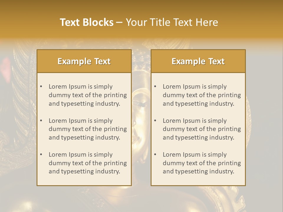 A Buddha Picture In Wat At Thailand PowerPoint Template
