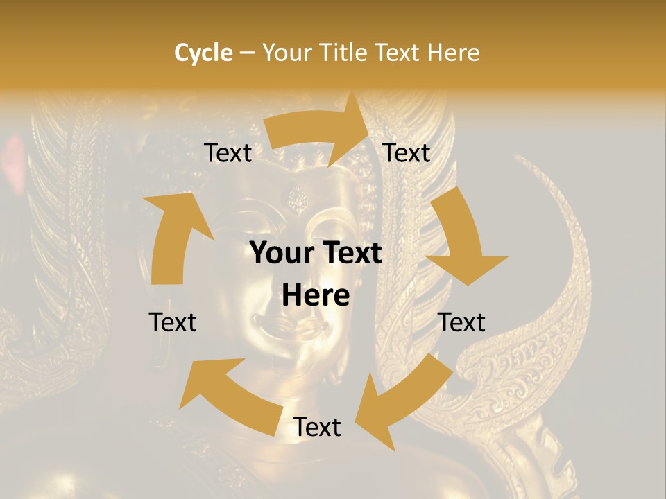 A Buddha Picture In Wat At Thailand PowerPoint Template