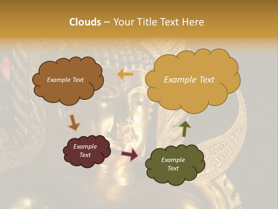 A Buddha Picture In Wat At Thailand PowerPoint Template