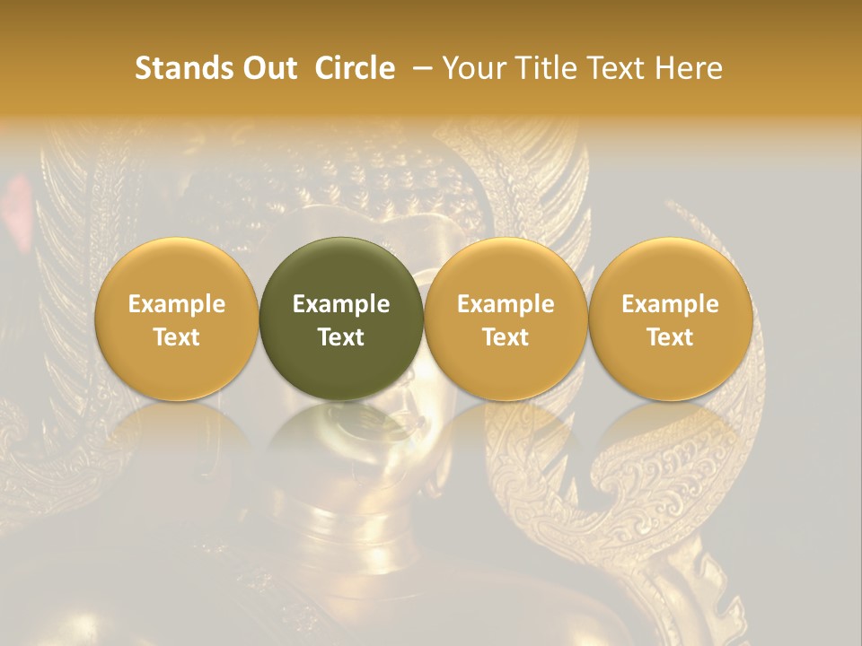 A Buddha Picture In Wat At Thailand PowerPoint Template