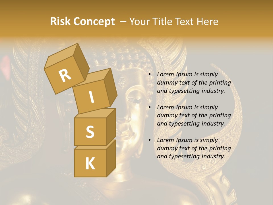 A Buddha Picture In Wat At Thailand PowerPoint Template