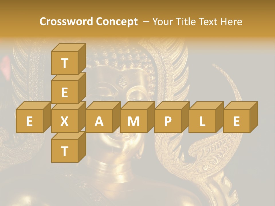 A Buddha Picture In Wat At Thailand PowerPoint Template