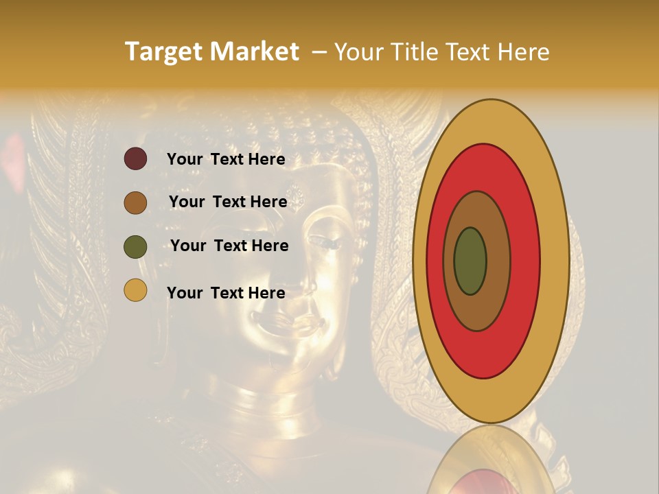 A Buddha Picture In Wat At Thailand PowerPoint Template