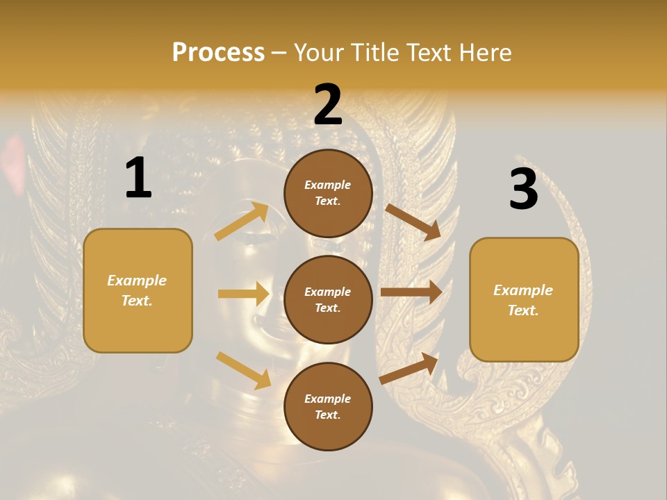 A Buddha Picture In Wat At Thailand PowerPoint Template