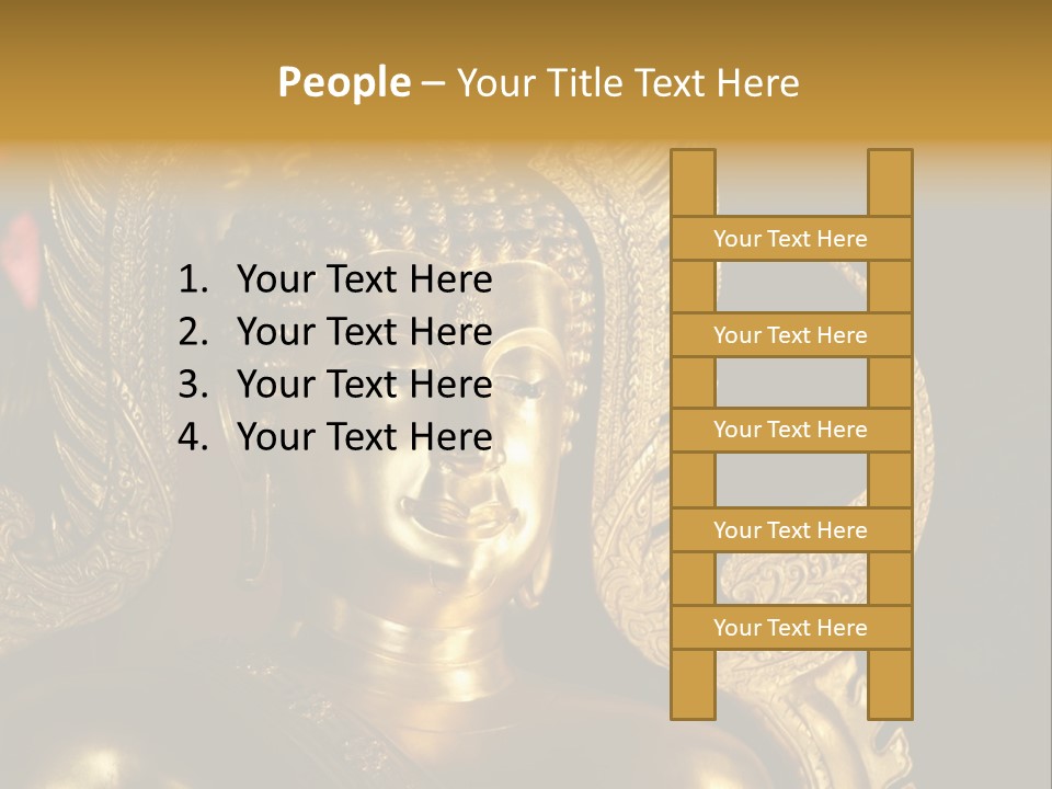 A Buddha Picture In Wat At Thailand PowerPoint Template
