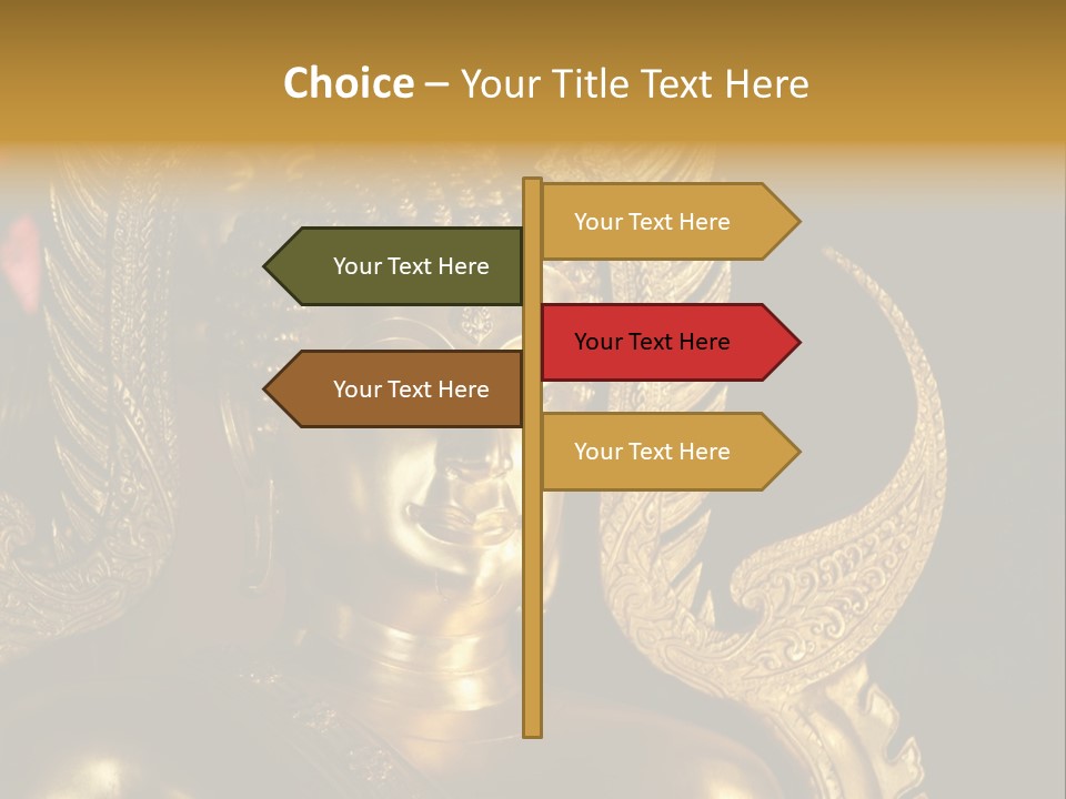 A Buddha Picture In Wat At Thailand PowerPoint Template