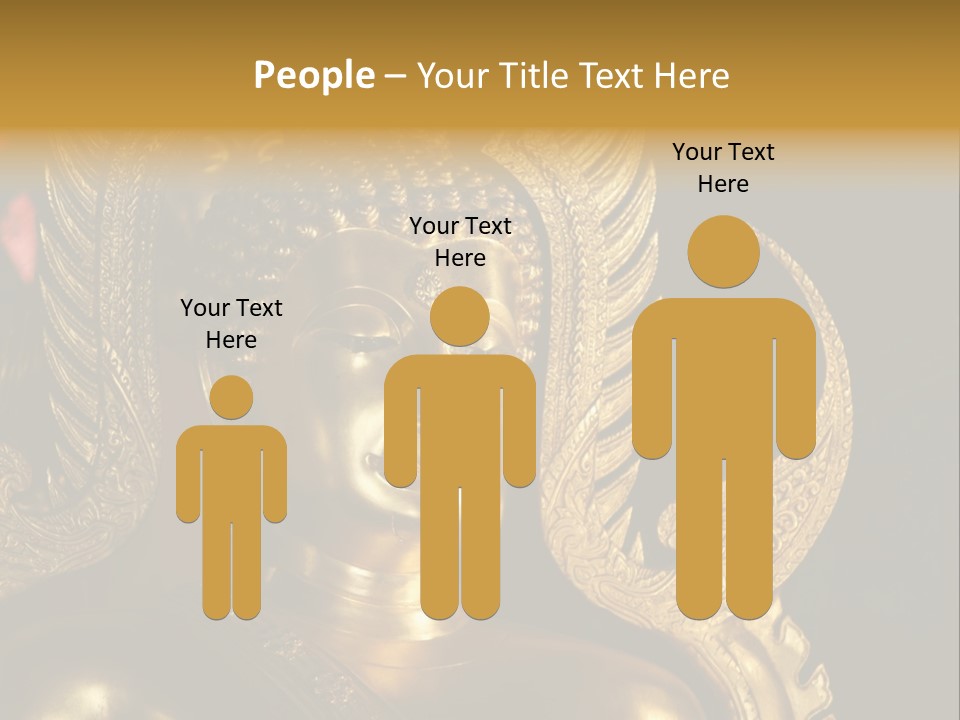 A Buddha Picture In Wat At Thailand PowerPoint Template