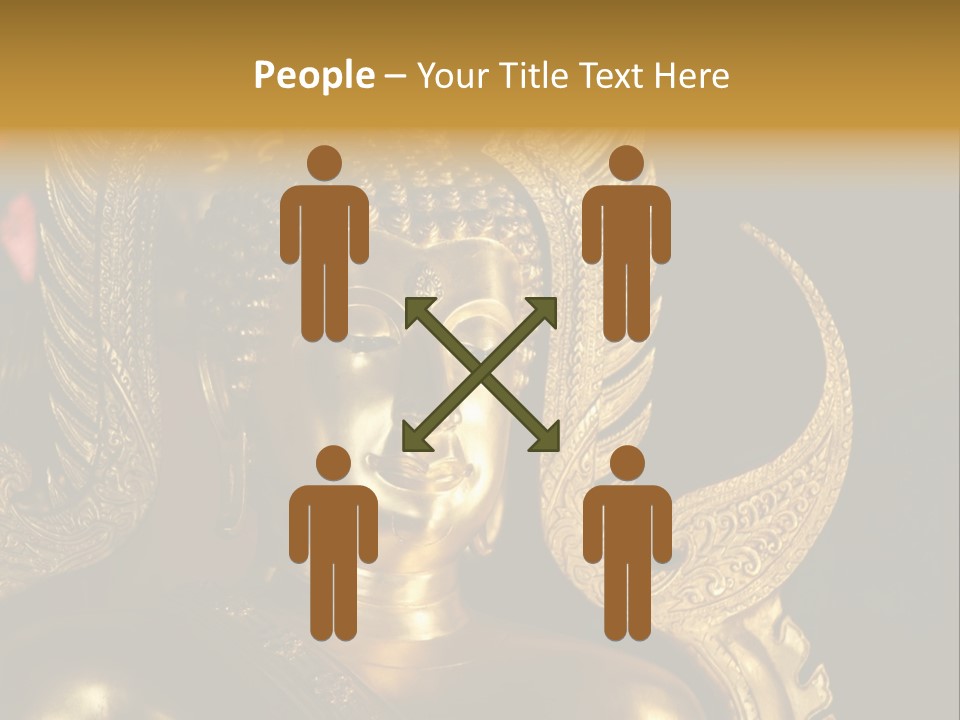 A Buddha Picture In Wat At Thailand PowerPoint Template