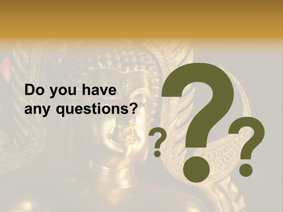 A Buddha Picture In Wat At Thailand PowerPoint Template