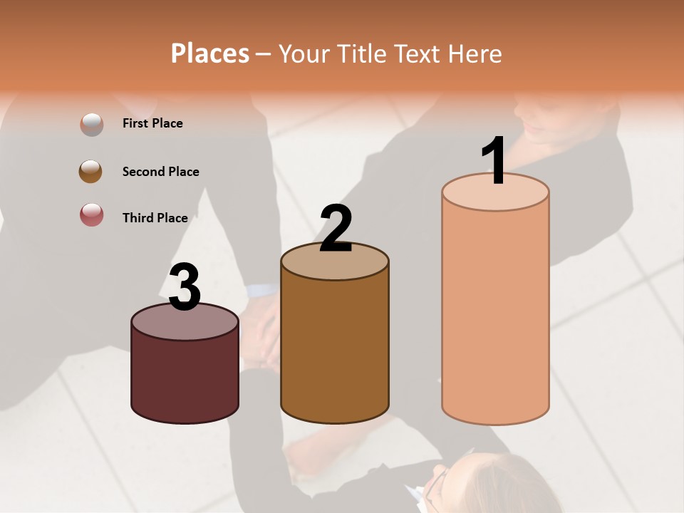 The Face Of A Young Woman Driving As Seen In The Rear View Mirror. PowerPoint Template