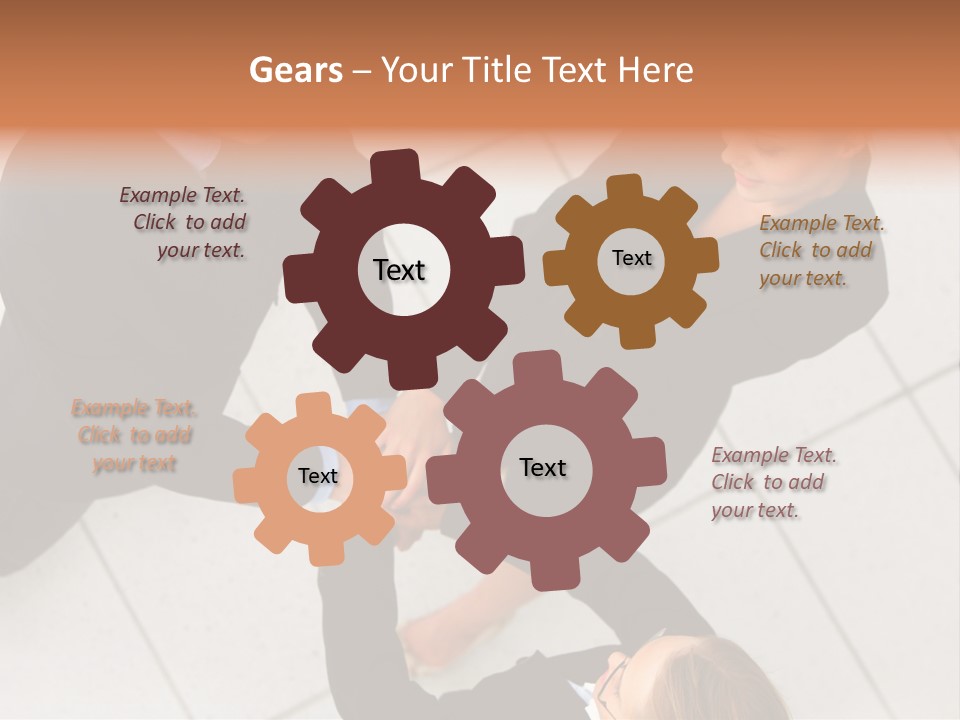 The Face Of A Young Woman Driving As Seen In The Rear View Mirror. PowerPoint Template