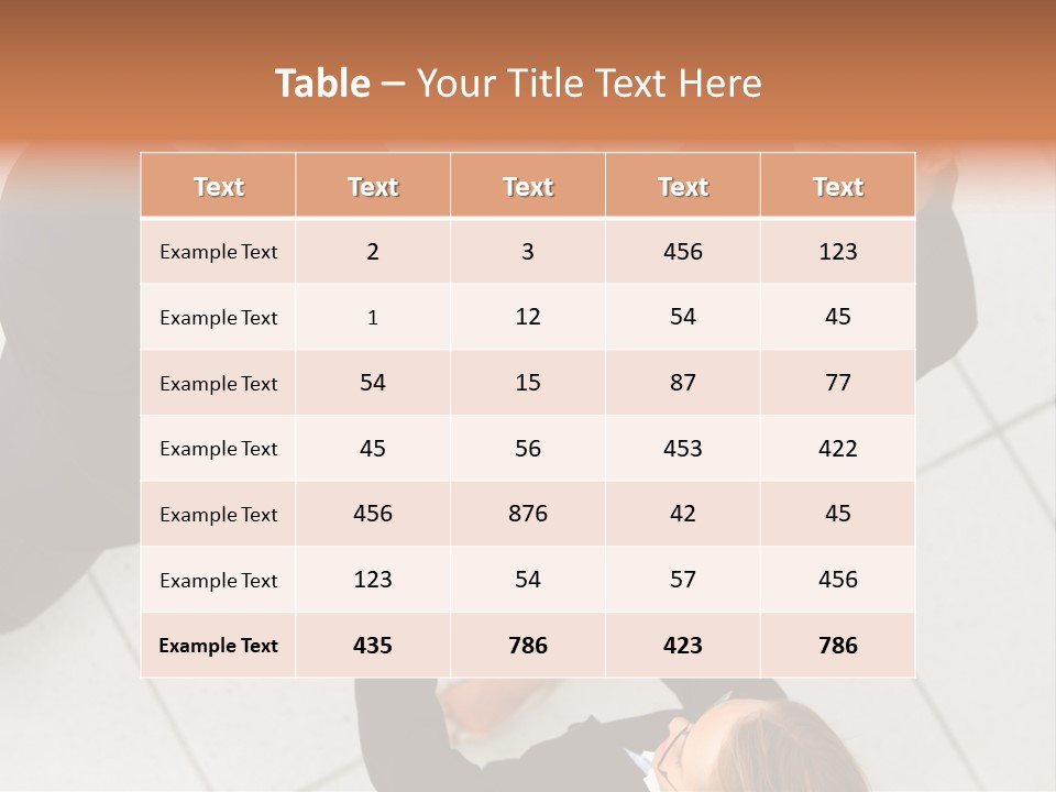 The Face Of A Young Woman Driving As Seen In The Rear View Mirror. PowerPoint Template