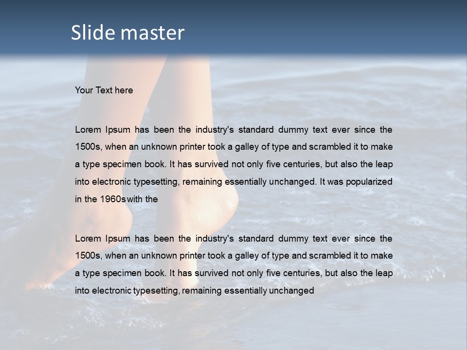 Nice Legs In Water PowerPoint Template