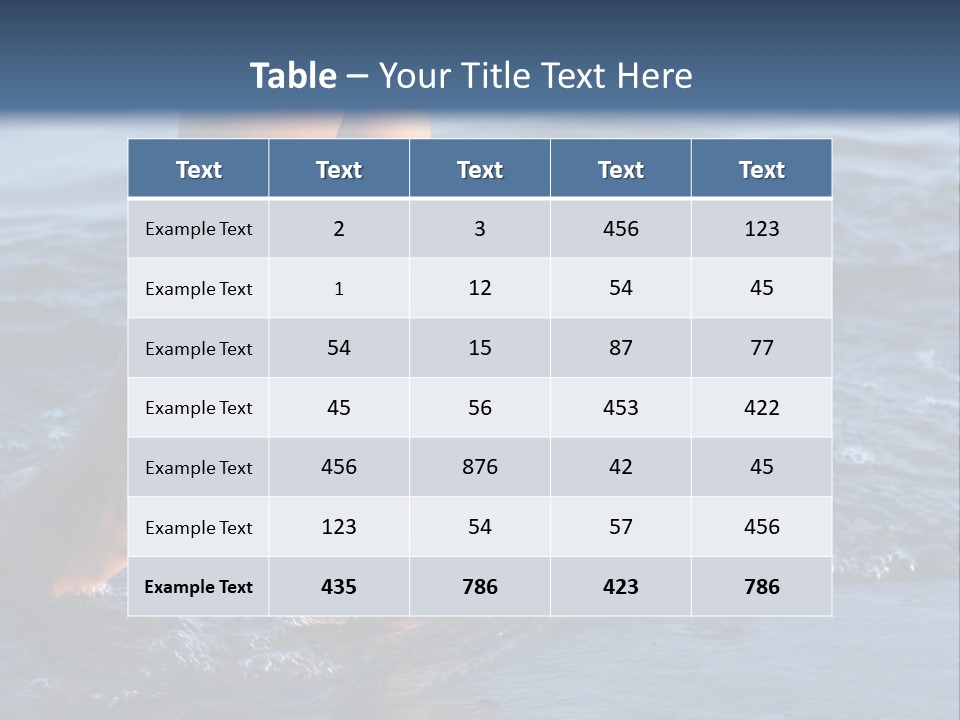 Nice Legs In Water PowerPoint Template