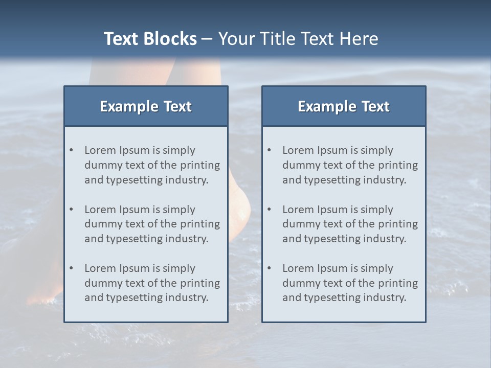 Nice Legs In Water PowerPoint Template