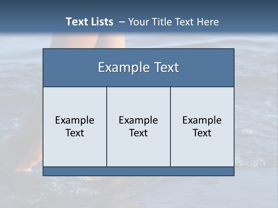 Nice Legs In Water PowerPoint Template