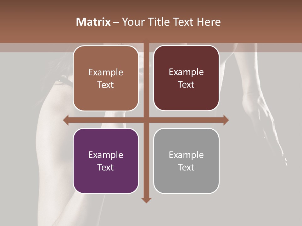 Woman Running Over Dark Background PowerPoint Template