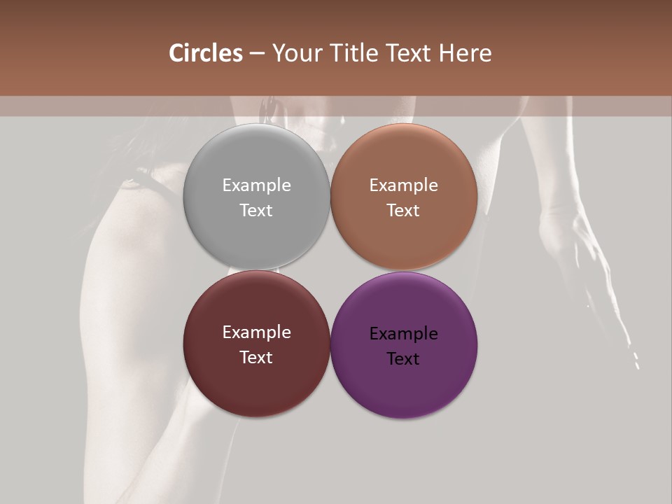 Woman Running Over Dark Background PowerPoint Template