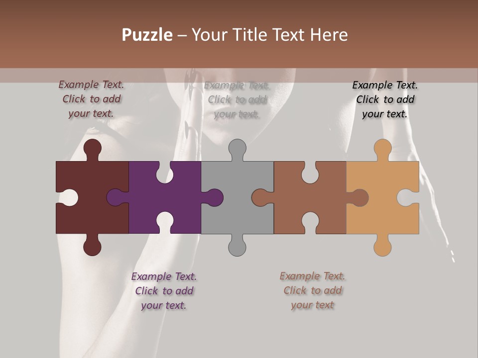 Woman Running Over Dark Background PowerPoint Template