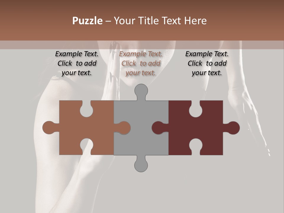 Woman Running Over Dark Background PowerPoint Template