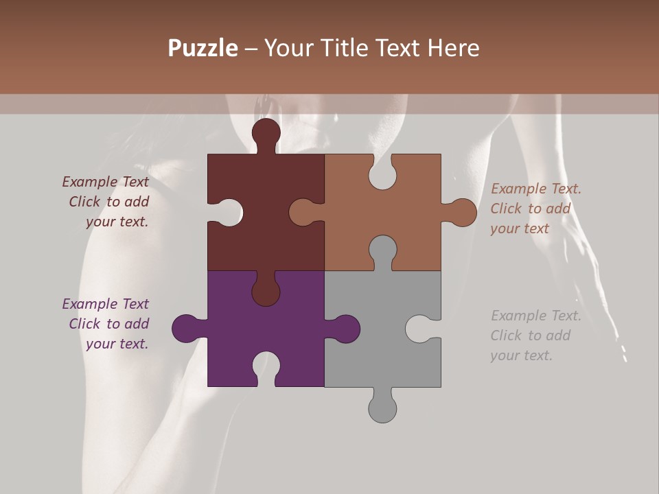 Woman Running Over Dark Background PowerPoint Template