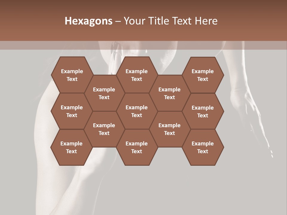 Woman Running Over Dark Background PowerPoint Template