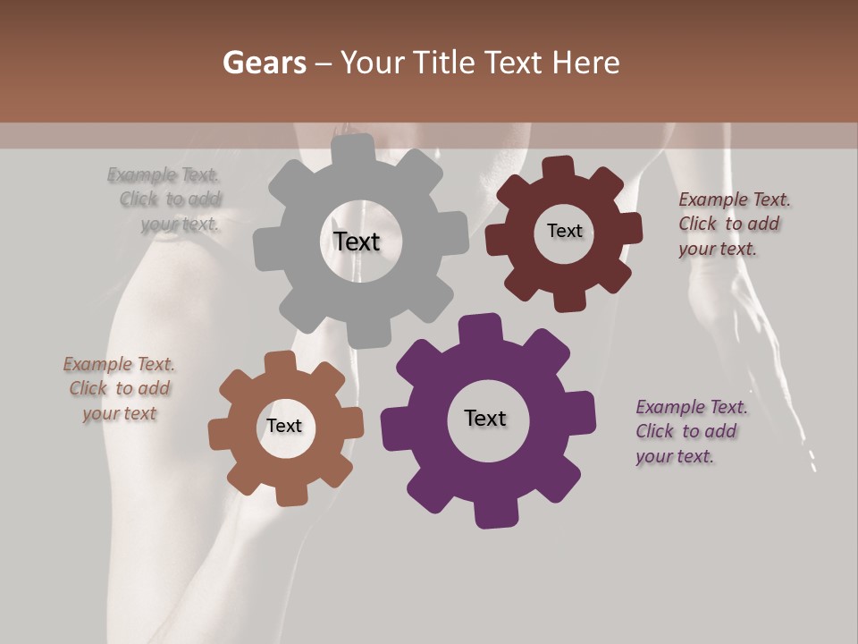 Woman Running Over Dark Background PowerPoint Template