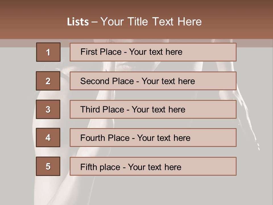 Woman Running Over Dark Background PowerPoint Template