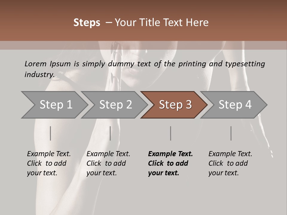 Woman Running Over Dark Background PowerPoint Template