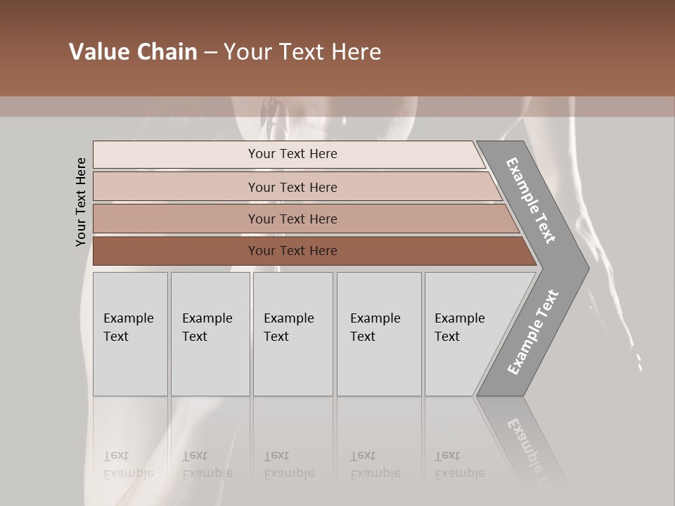 Woman Running Over Dark Background PowerPoint Template