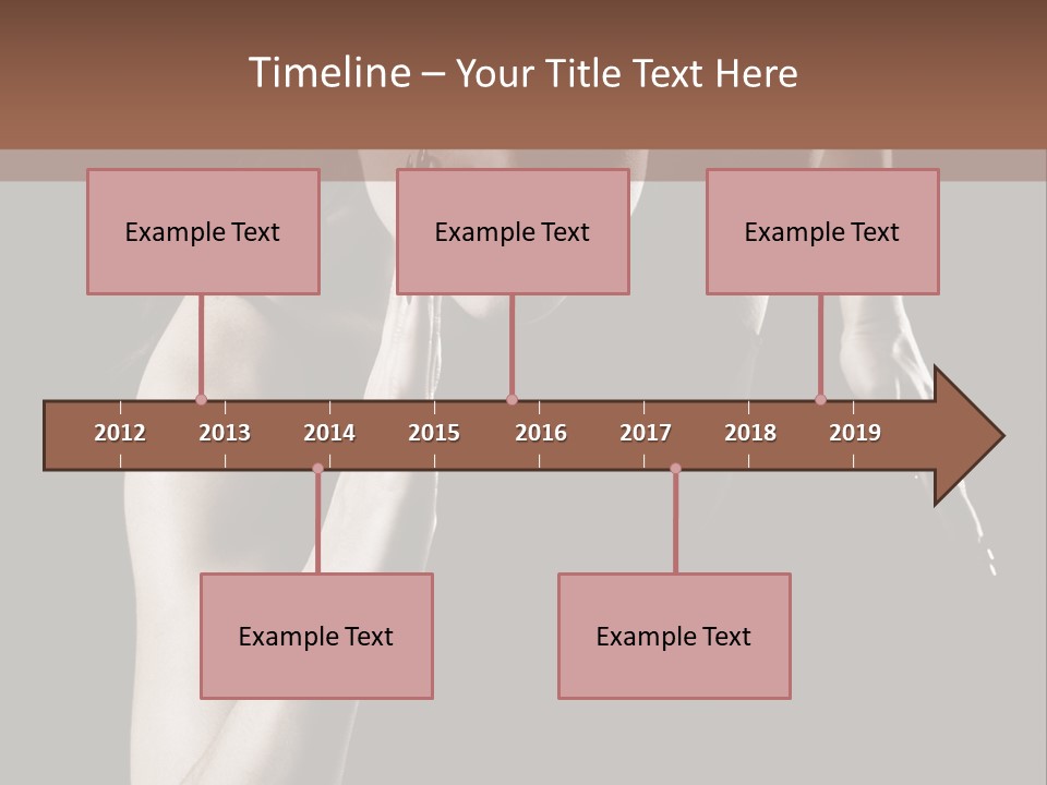 Woman Running Over Dark Background PowerPoint Template