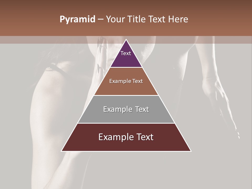 Woman Running Over Dark Background PowerPoint Template