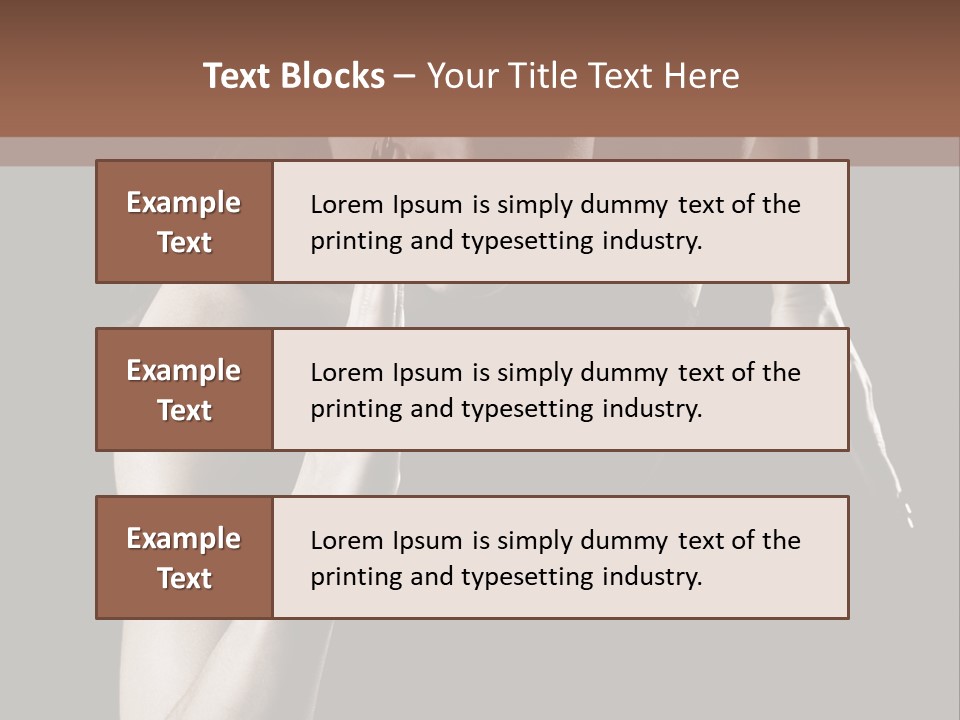 Woman Running Over Dark Background PowerPoint Template