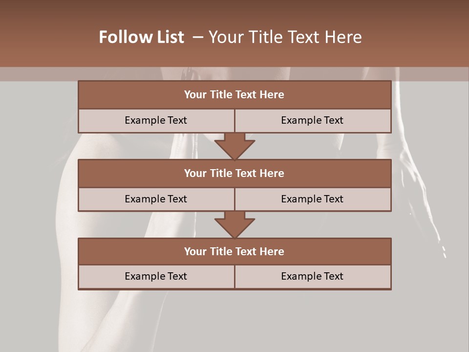 Woman Running Over Dark Background PowerPoint Template