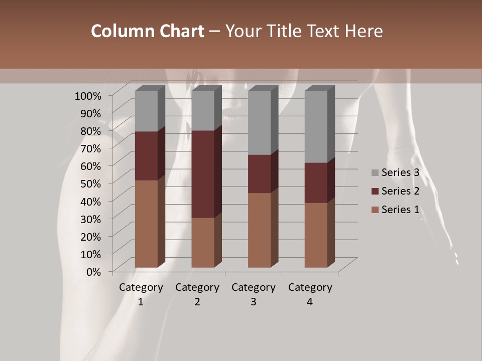 Woman Running Over Dark Background PowerPoint Template