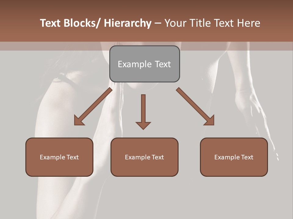 Woman Running Over Dark Background PowerPoint Template